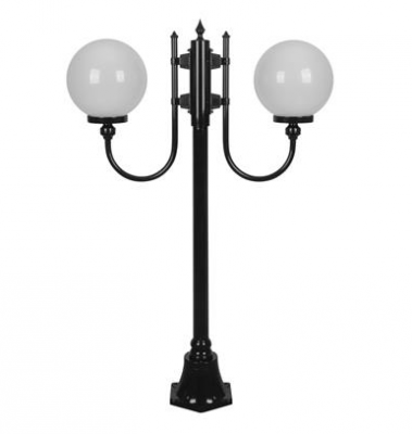 LISBON 2LT 1.32M 300MM OPAL POSTLIGHT BLACK